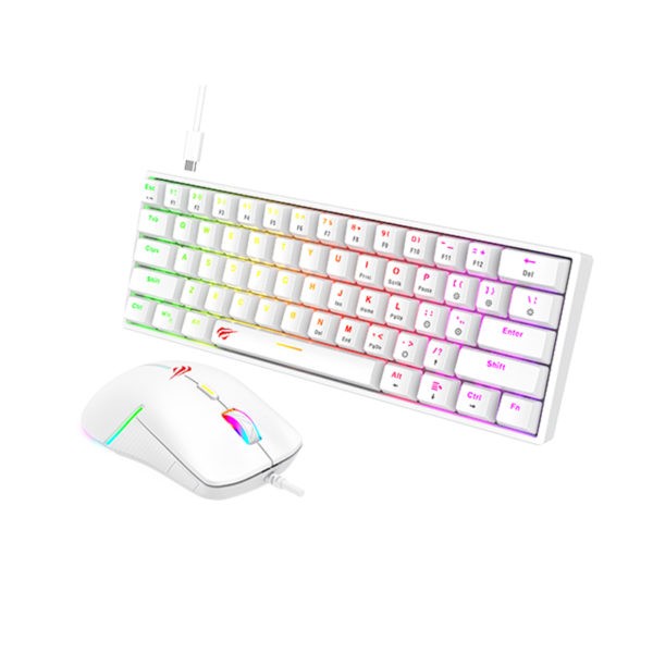KEYBOARD + MOUSE HAVIT KB867CM WHITE MECANIC BLUE