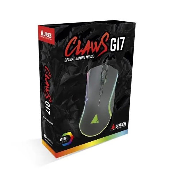 MOUSE USB AURES CLAWS G17 GAMING RGB