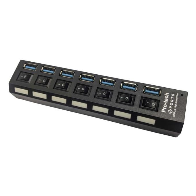 HUB PRO-TECH USB 3.0 7PORT 3.0 + CHARGER  HIGH END