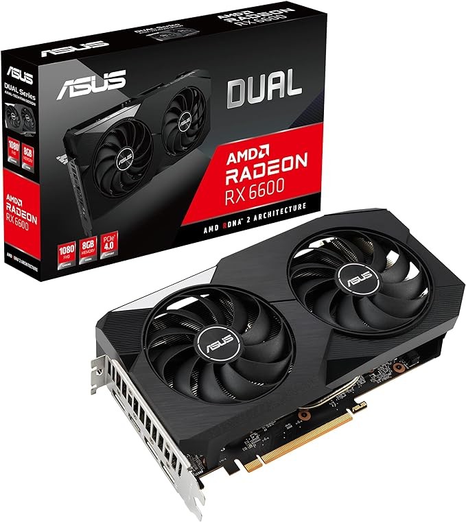 GPU AMD RX 6600 ASUS DUAL 8GB BN ( USED )