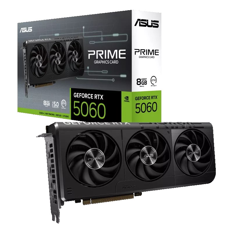 GPU NVIDIA ASUS PRIME RTX 5060 8GB 3 FANS