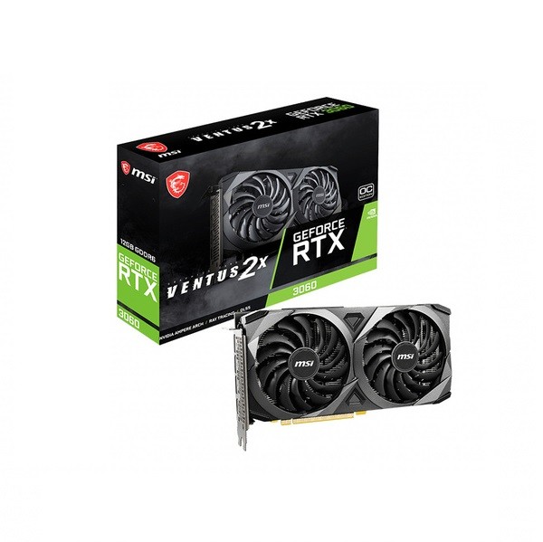 GPU NVIDIA RTX 3060 MSI VENTUS 2X BK 12GB OC GDDR6