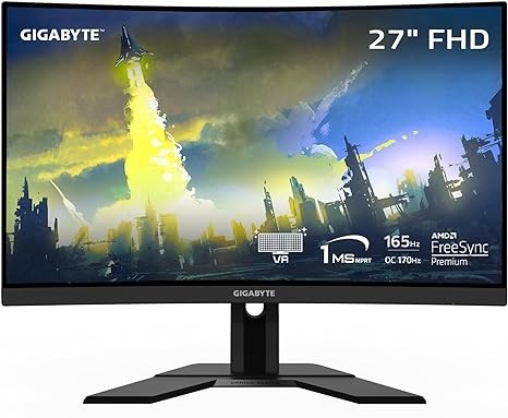 MONITOR GIGABYTE 27P G27FC-A VA/165HZ/1MS/FHD/CURVED