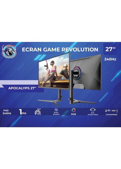 MONITOR GAME REVOLUTION APOCALYPS 27P / 240HZ /IPS 1MS / PIVOTANT / MULTIMEDIA