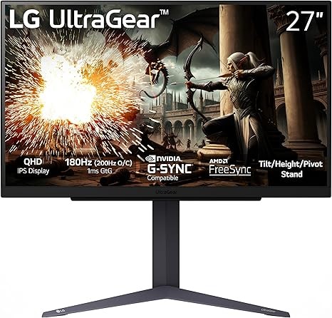 MONITOR LG GS75Q-B 27P 2K/180HZ / 1MS