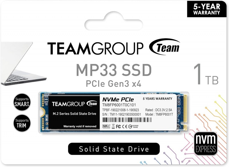 SSD M.2 TEAM GROUPE MP33 1TB NVME