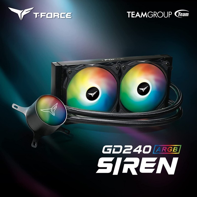 WATERCOOLING TEAMGROUP LIQUID T-FORCE SIREN GD240E ARGB BLACK