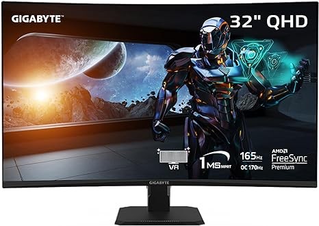 MONITOR GIGABYTE 32P GS32QC VA/165HZ/1MS/2K/CURVED