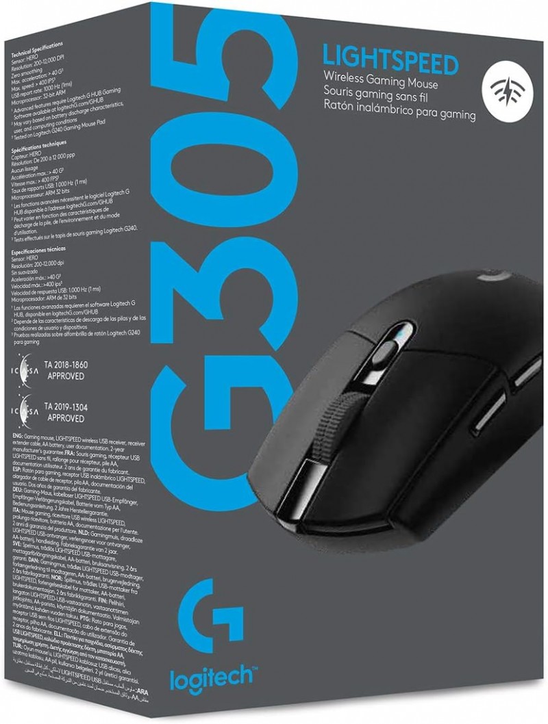 MOUSE LOGITECH G305 LIGHTSPEED WIRELESS EURO - Max Frame