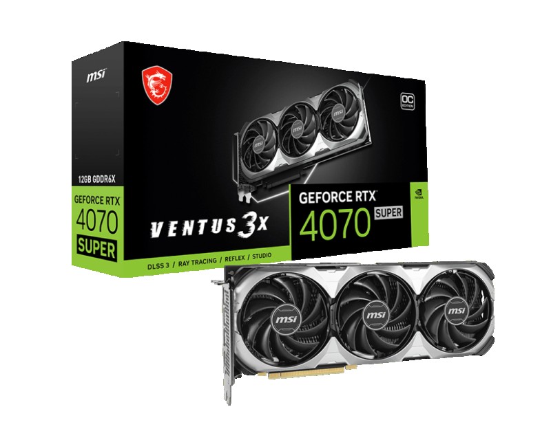 GPU NVIDIA RTX 4070 SUPER MSI VENTUS X 3 FANS 12GB OC