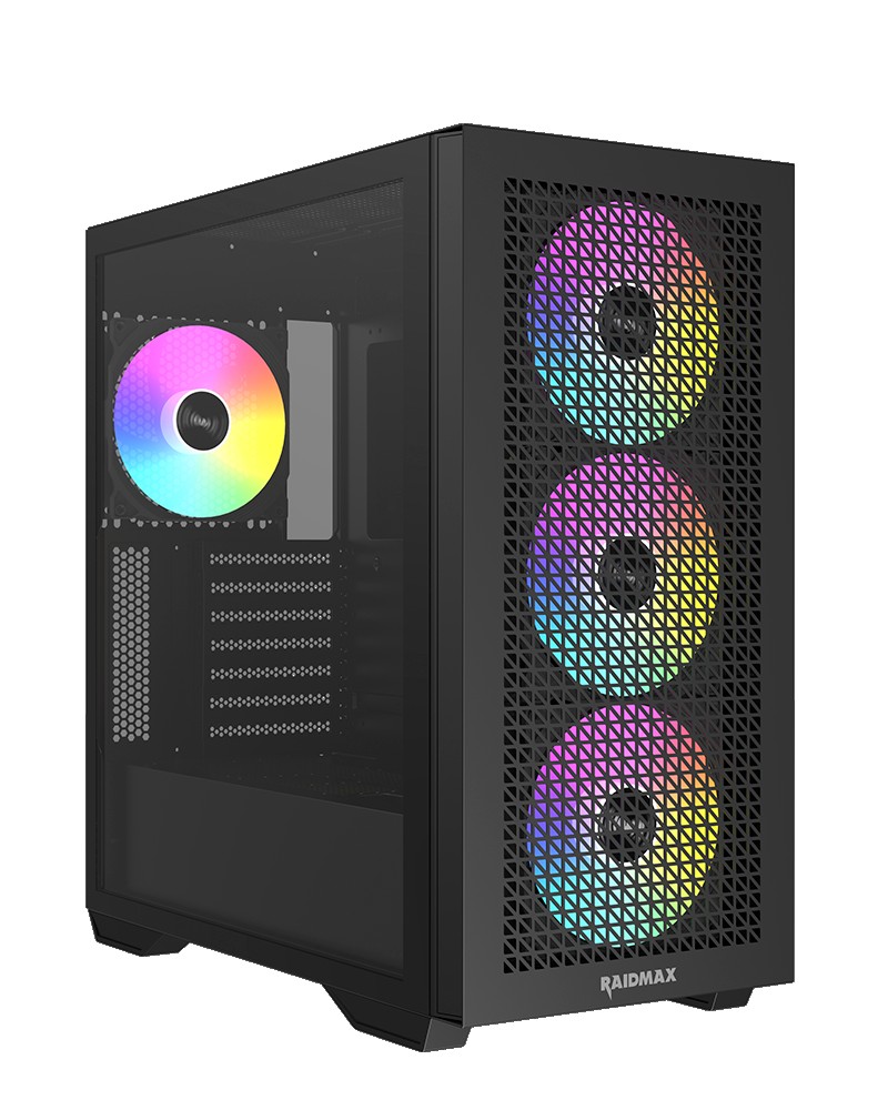 CASE RAIDMAX X605B BLACK 3*140MM ARGB + 120MM