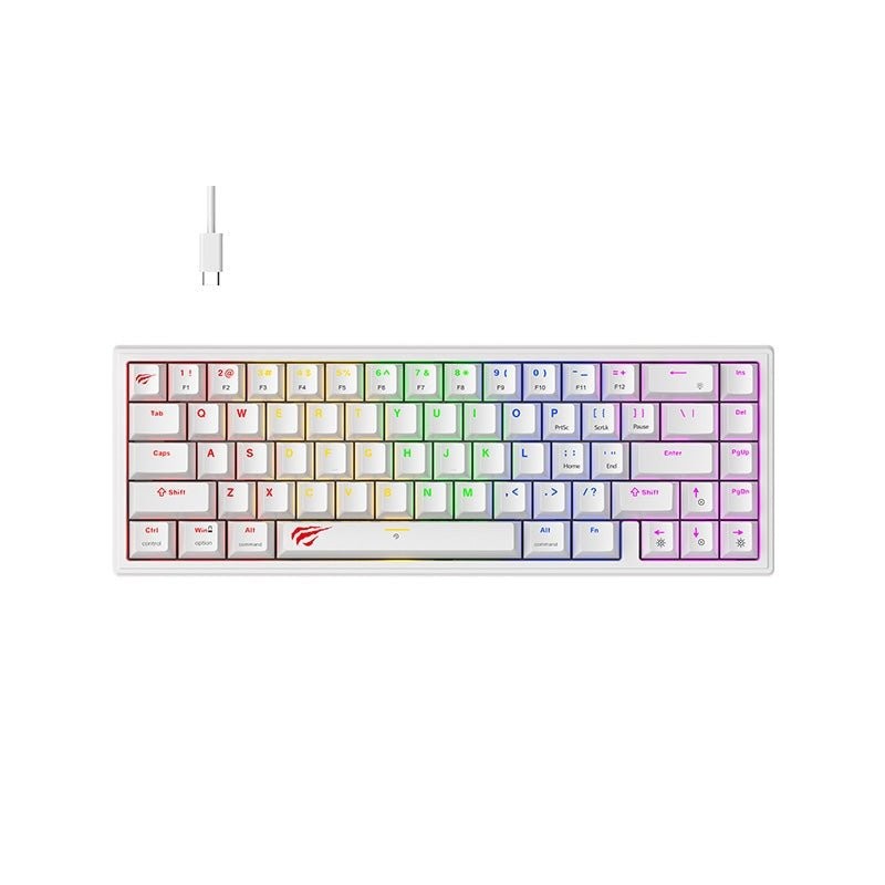 KEYBOARD HAVIT MECHANIC KB874L WHITE RED SWITCH
