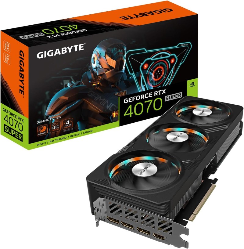 GPU NVIDIA GIGABYTE GAMING OC RTX 4070 SUPER 12 GO GDDR6X
