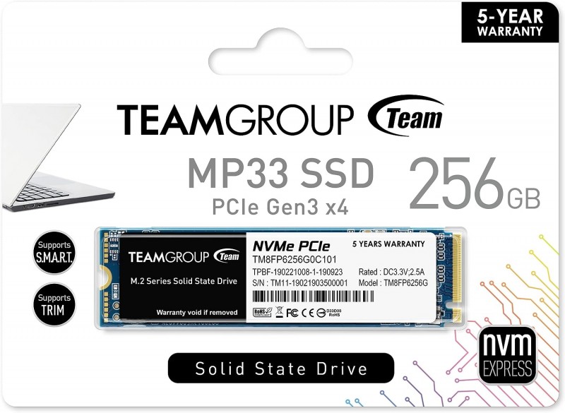 SSD NVME TEAM GROUP MP33 PRO 256GB