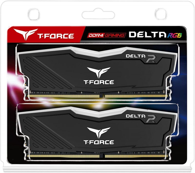 MEMOIRE 8GO TEAMGROUP 3200MHZ T-FORCE DELTA R BLACK RGB
