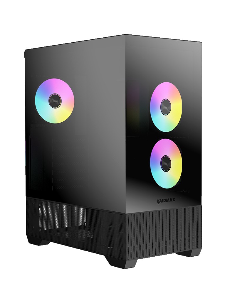 CASE RAIDMAX I801 AIR CHROME BLACK 3*FANS ARGB