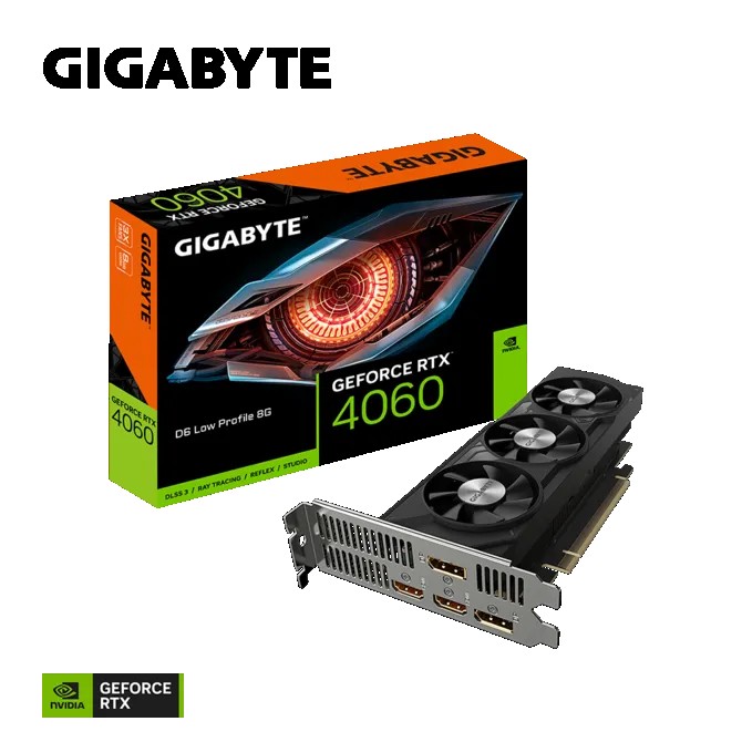 GPU NVIDIA RTX 4060 GIGABYTE D6 LOW PROFILE 8GB