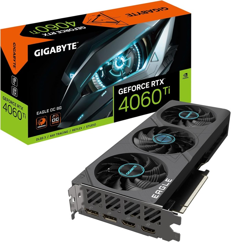 GPU NVIDIA GIGABYTE RTX 4060 Ti EAGLE OC 8 GO GDDR6